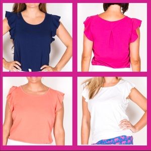 🚨CLOSET CLOSING🚨 Ruffle Sleeve Tee